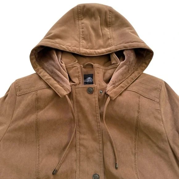 🚫SOLD🚫NWT Fleet Street Microsuede Removable Hood Jacket Coat Large - Picture 13 of 16